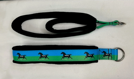 Pilates Double Loop Padded Straps, Reformer Pilates Foot "Horses" Pattern
