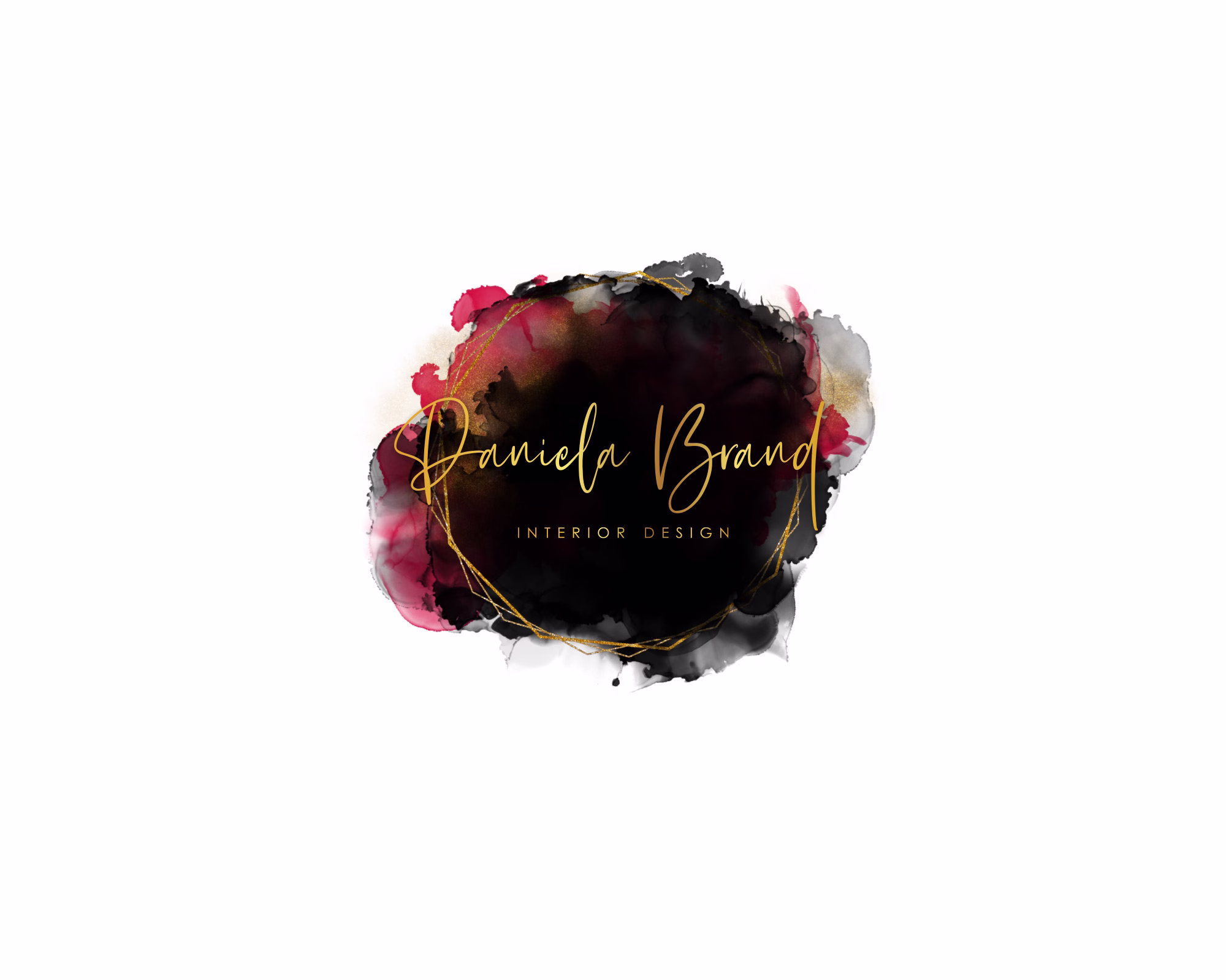 Watercolour Logo, Beauty Premade Logo Design, Boutique Jewelry Nail Modern Signature Cosmetic