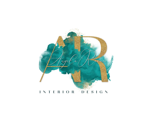 Teal Logo Design, Beauty Logo. Text Logo, Premade Nail Interior Design Modern Signature Minimalist