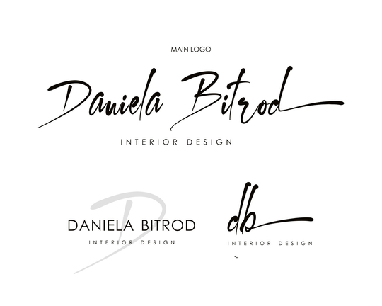 Signature Logo, Premade Logo Design, Boutique Script Beauty Cosmetic Text Photography Minimalist