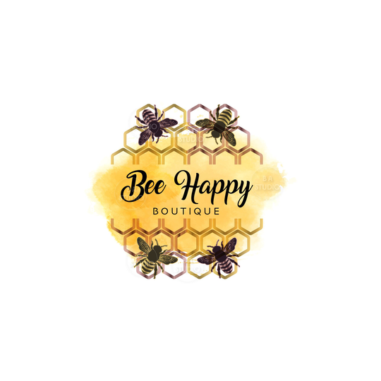 Gold Bee Logo - Premade Design & Branding Package Rose Honeycomb