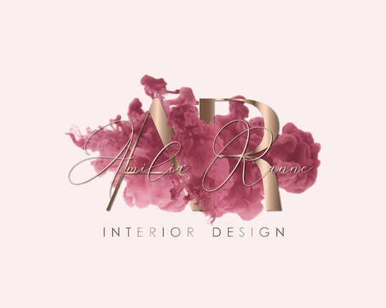 Rose Gold Logo, Premade Logo Design, Beauty Pink Watercolour Brow Nail Modern Signature Lash Design