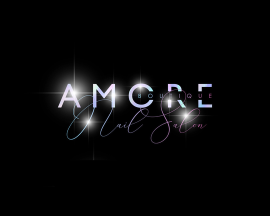 Modern Beauty Logo, Holographic Glitter Premade Logo Design, Text Nail Minimalist Boutique Cosmetic