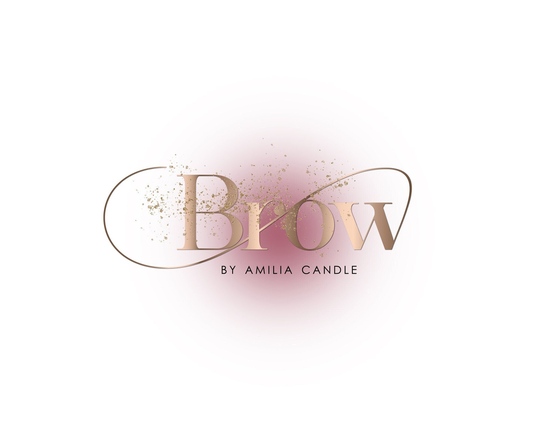 Rose Gold Logo, Beauty Logo. Brow Premade Logo Design, Lash Boutique Modern Signature Minimalist Design