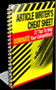 Article Writer's Cheat Sheet Jimmy Cai Author