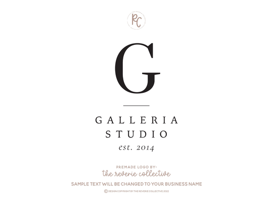 Initial Logo, Text Only Rustic Masculine Vintage Monogram Boutique Minimal Premade Logo Design