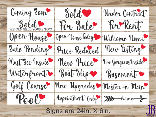 Real Estate Riders - White Background With Heart