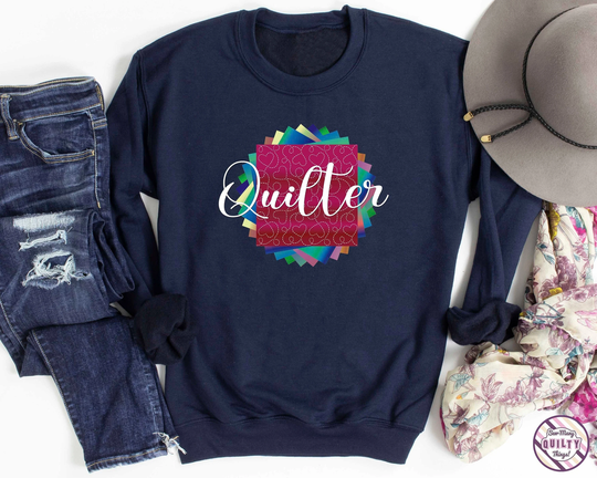 Quilting Sweatshirt, Gifts For Quilters, Quilt Ideas, Quilters Fabric Design, Gifts, Quilter