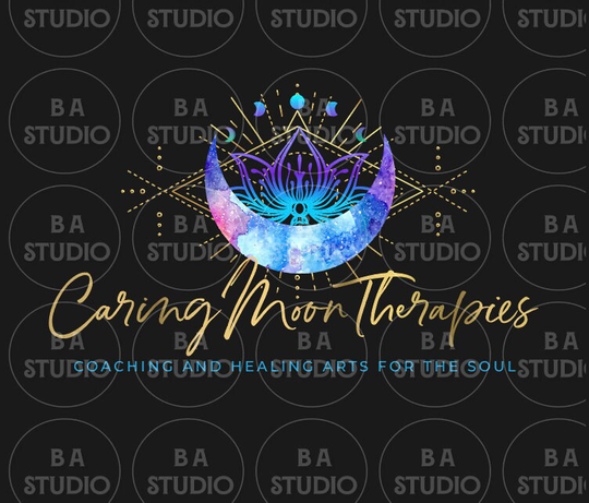 Caring Moon Logo - Healing Therapy Wellness Cure Alternative