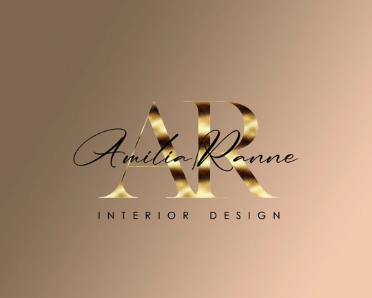 Gold Foil Logo, Text Modern Boutique Nail Signature Cosmetic Minimalist Interior Design Logo