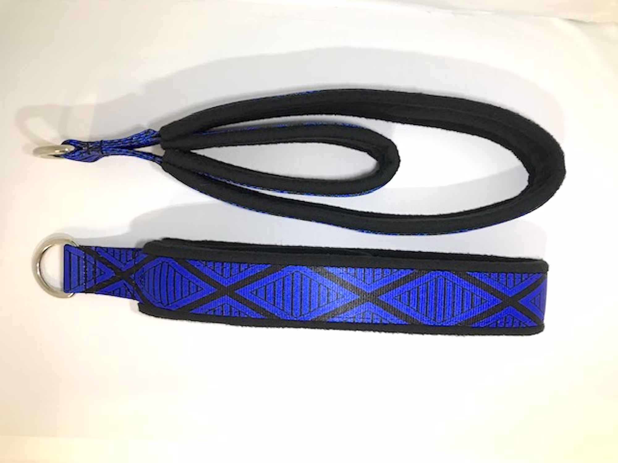 Pilates Double Loop Padded Straps, Pilates Reformer Foot "Blue Tiki"