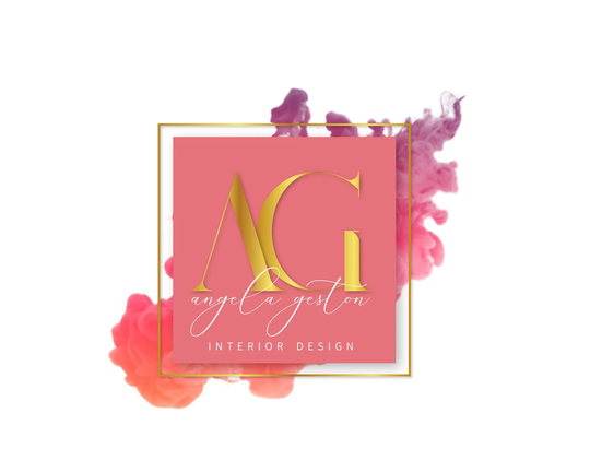 Premade Logo Design, Beauty Logo. Text Logo, Pink Watercolor Interior Design Modern Signature Minimalist