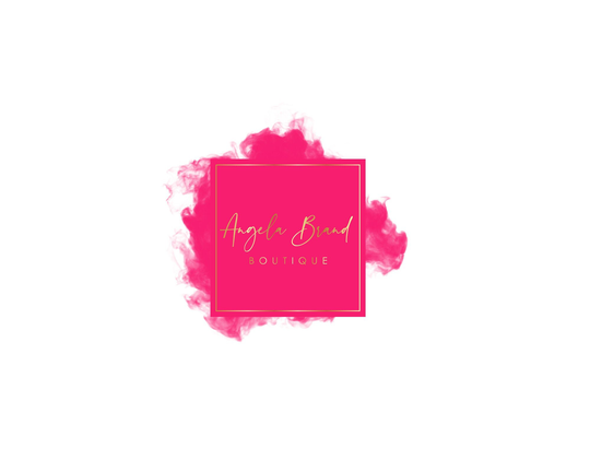 Hot Pink Gold Logo, Premade Logo Design, Watercolor Boutique Modern Beauty Nail Cosmetic Signature