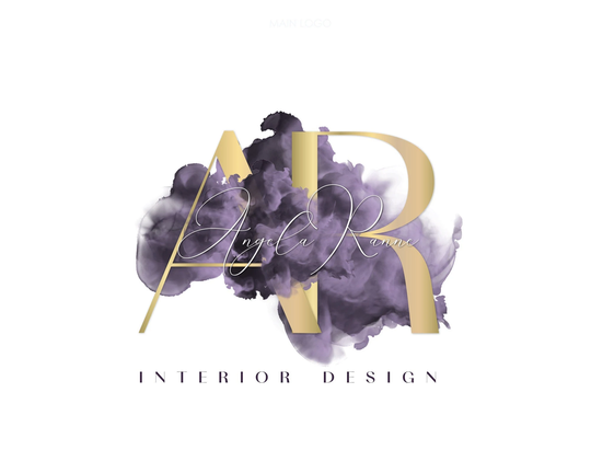 Beauty Logo. Premade Logo Design, Brow Logo, Watercolor Lash Interior Design Modern Signature Smoke