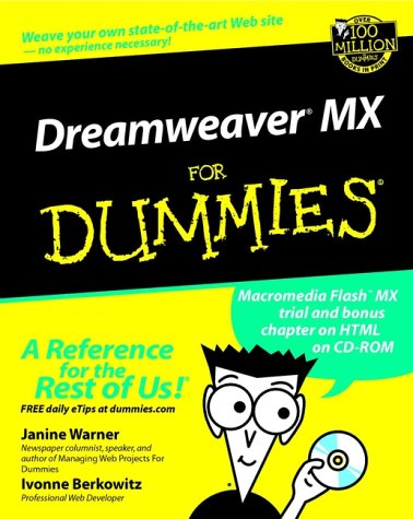 Dreamweaver MX for Dummies by Janine, Vachier, Paul, Berkowitz, Ivonne Warner