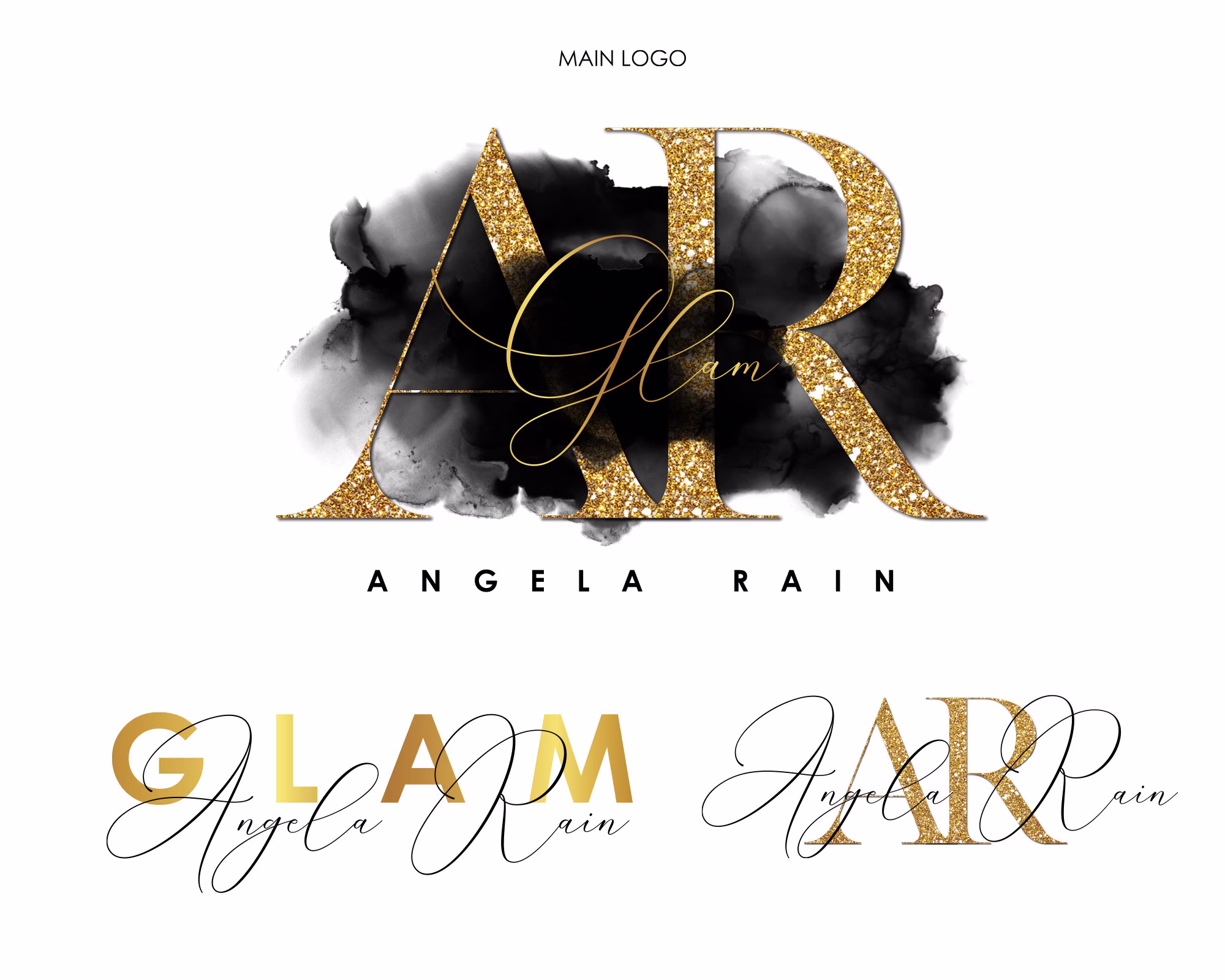 Luxury Logo, Beauty Logo. Glam Premade Logo Design, Nail Interior Design Modern Signature Boutique