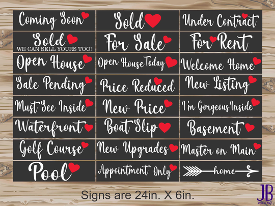 Real Estate Riders - Black W/Heart Advertising Fast Shipping
