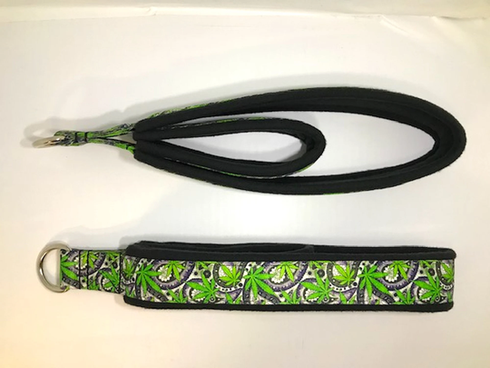 Personal Pilates Double Loop Padded Straps, Reformer Yoga Exercise Resistance Nu Canna Black Paisley Pattern