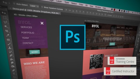 Adobe Photoshop CC - Web Design, Responsive Design & UI