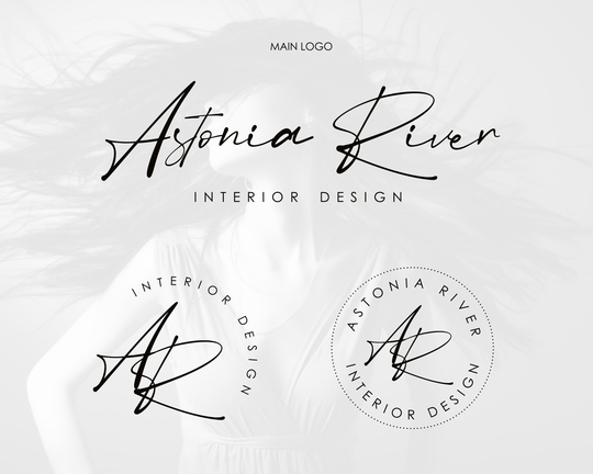Beauty Logo, Text Premade Logo Design, Cosmetic Interior Design Modern Script Minimalist Boutique