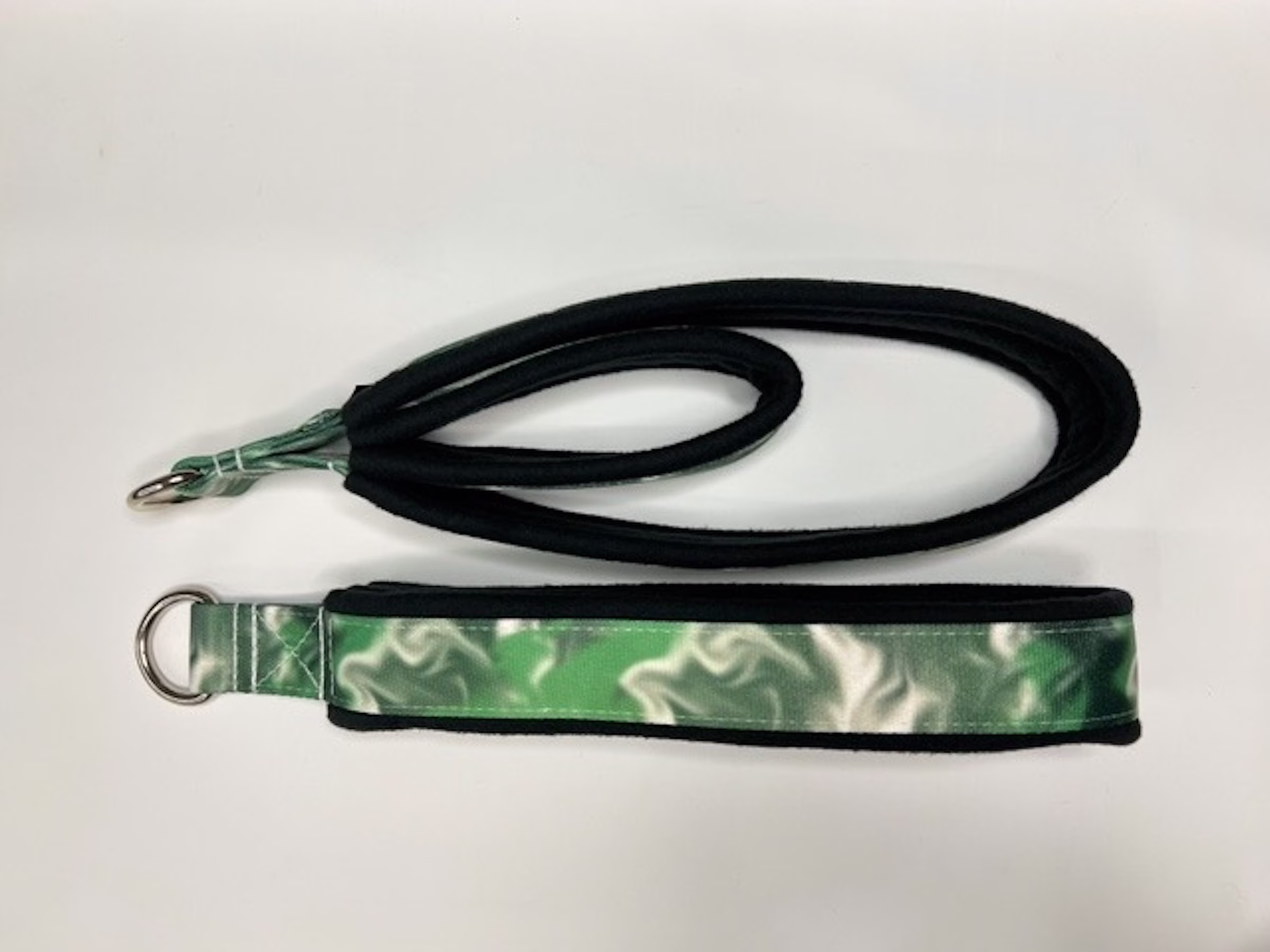 Pilates Straps, Set Pilates Double Loop Padded Reformer "Green Smoke" Pattern