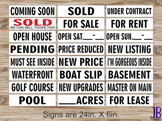 Real Estate Riders - Black With White Background