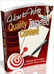 Key to Successful Website - How to Write Quality Targeted Content Irwing Author