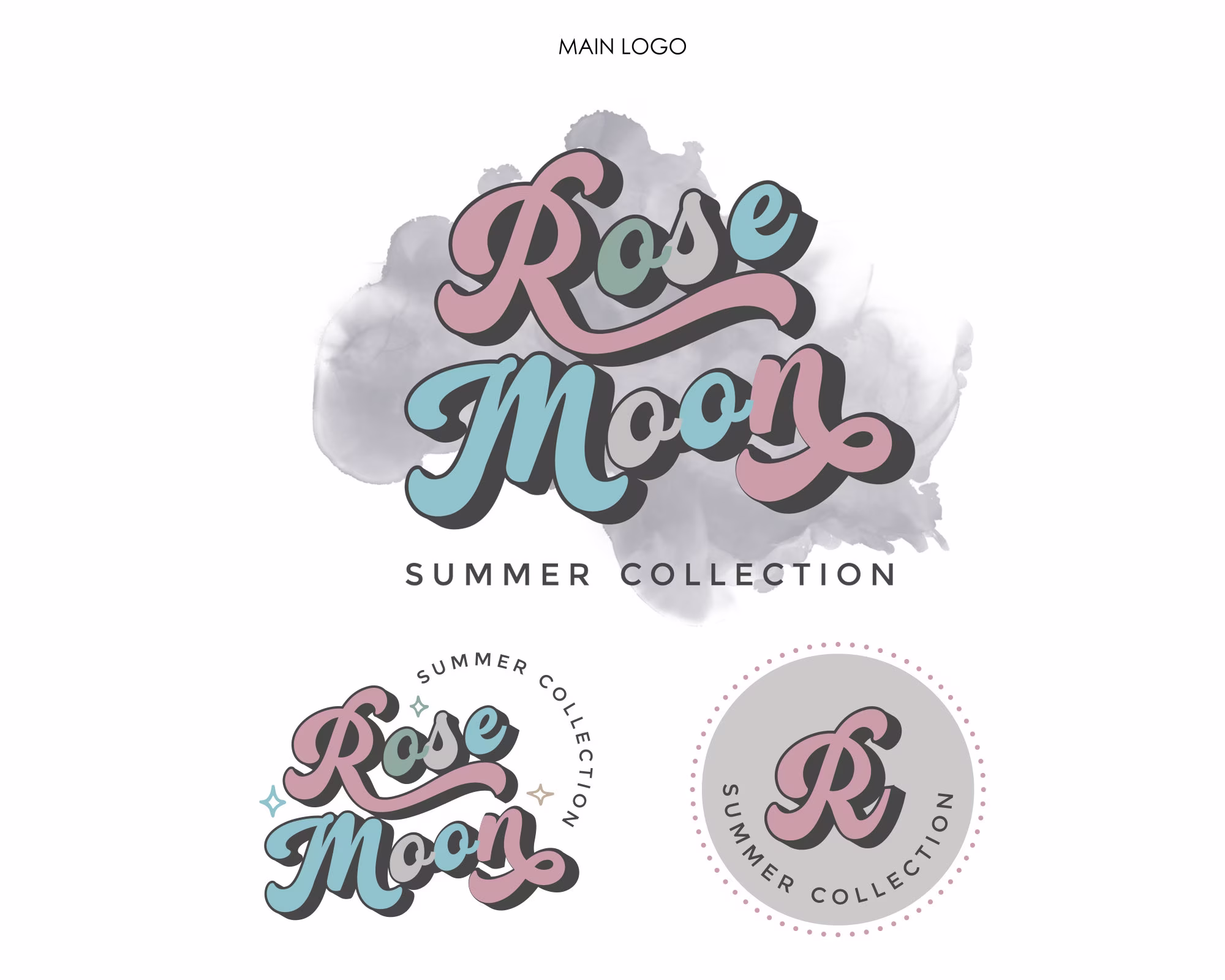 Retro Logo, Premade Logo Design, Beauty Logo, Boho Neutral Text Hippie Modern Boutique Bohemian
