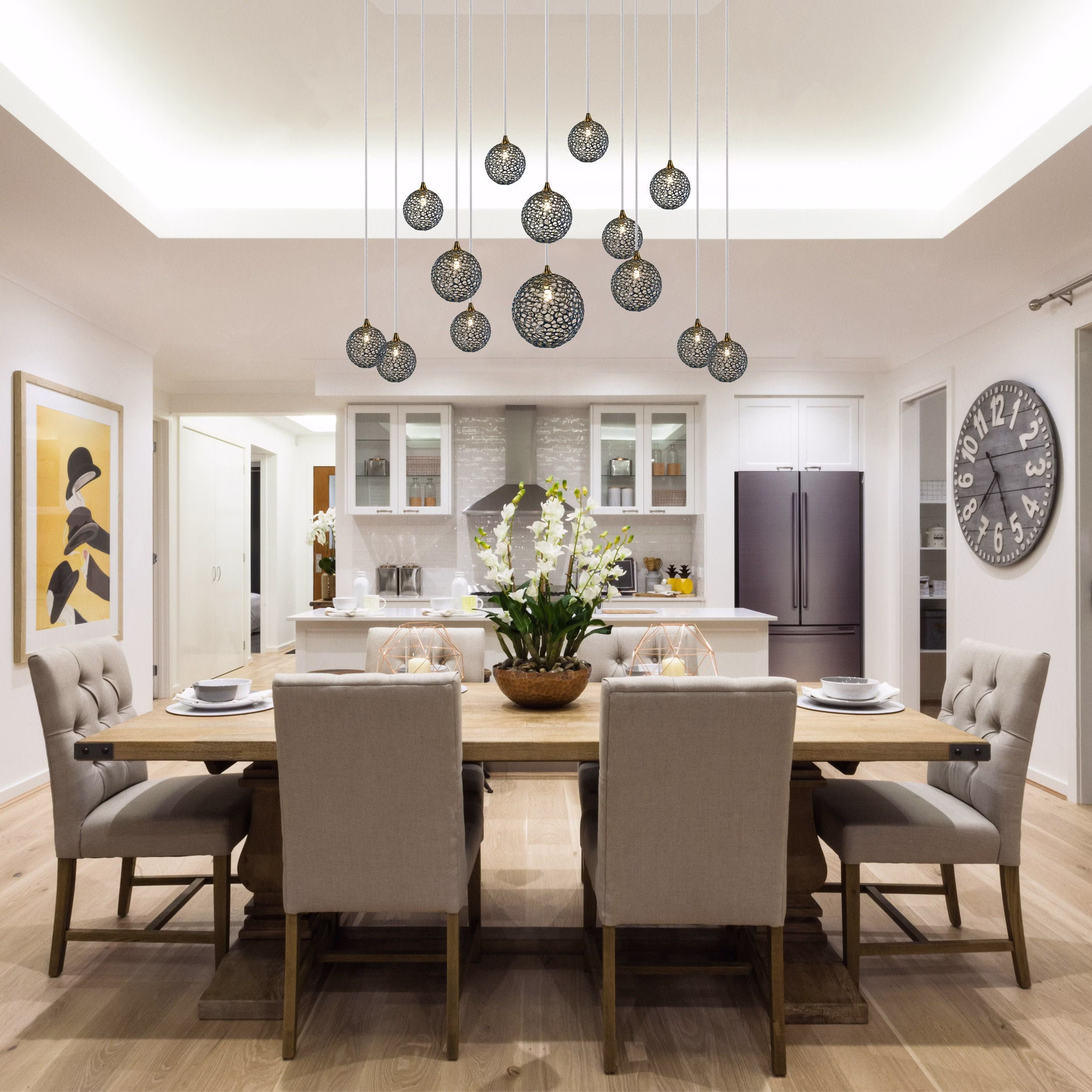 Large Pendant Light Led - Napa Over Sized Globe Pendant-Kitchen Lighting-Dining-Chandelier-Bedroom Lighting-Bathroom Vanity Lighting