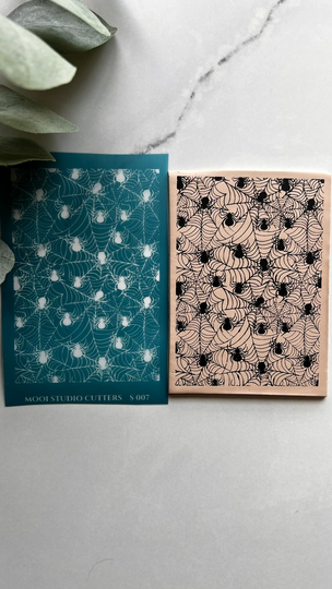 Halloween Spider & Web Design Silkscreen For Polymer Clay | Print Tool Jewellery Making Pattern Transfer